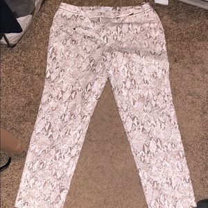 Snack print pants